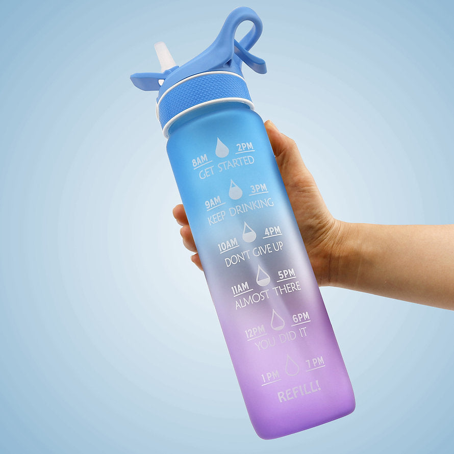 HydroBlast 1000ML BPA Free Mist Spray Sports Water Bottle - Sensory Zone