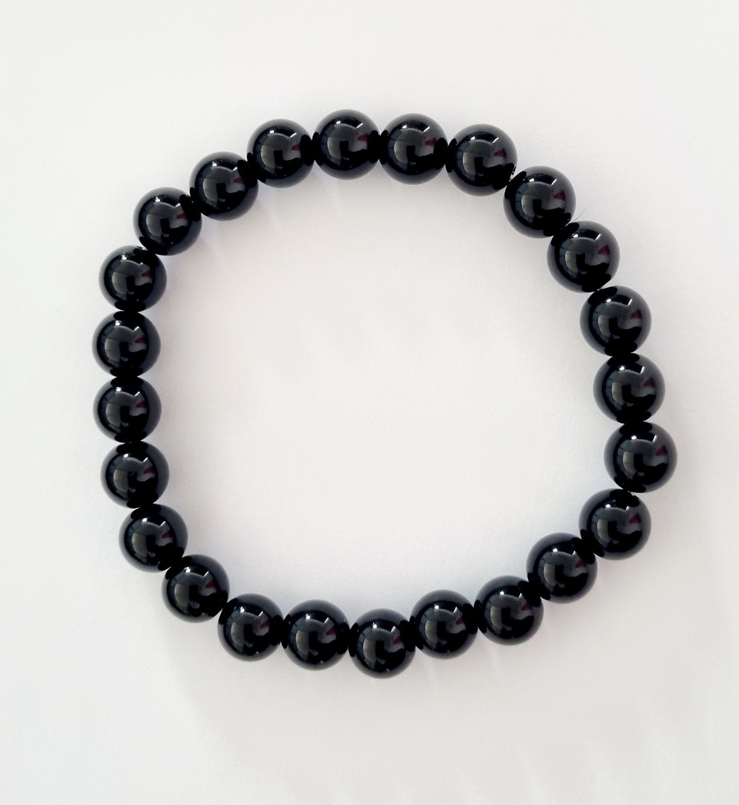 Black Obsidian Crystal Bracelet 8mm Beads - Sensory Zone