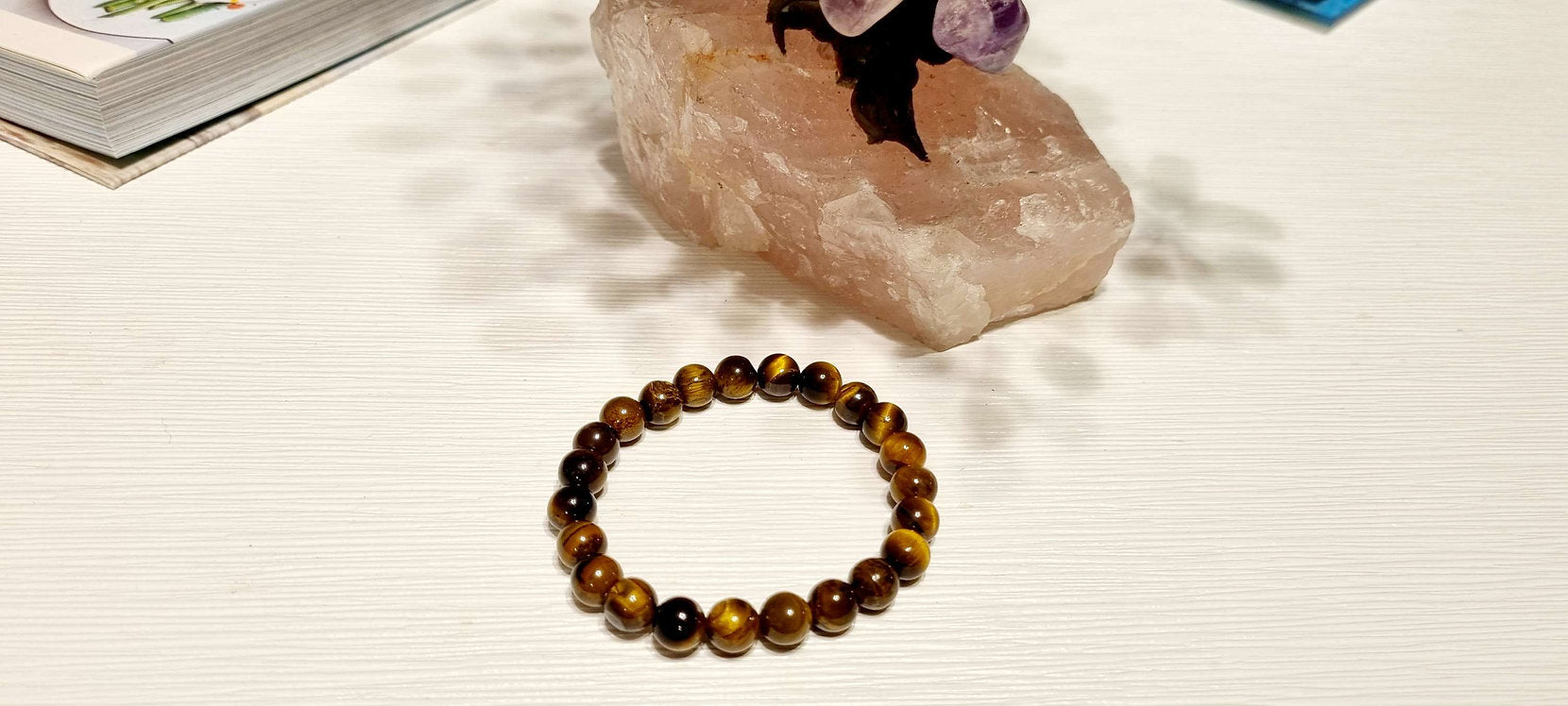 Brown Tigers Eye Crystal Bracelet 8mm Beads - Sensory Zone