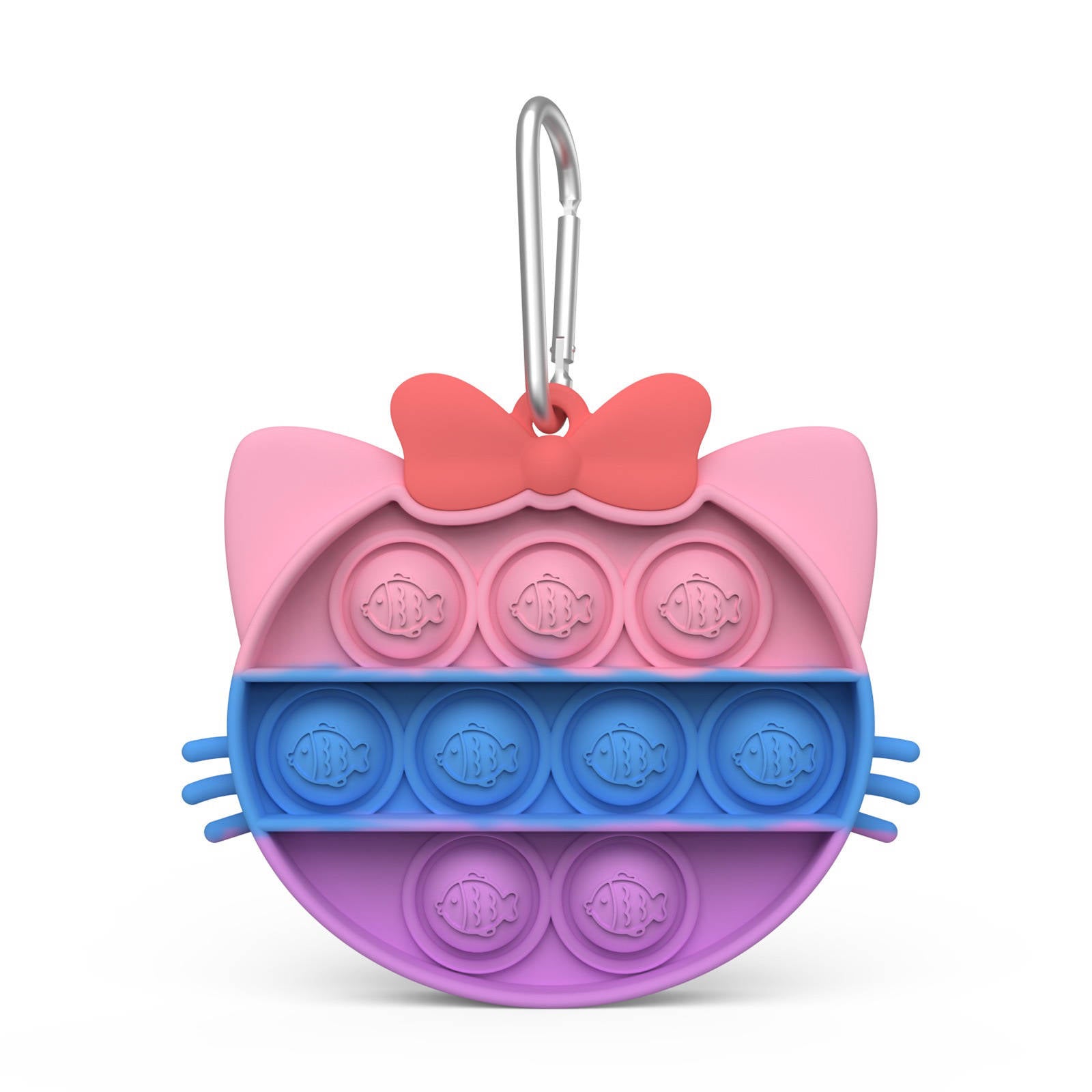 Kitty Pop it Key Chain Key Ring - Sensory Zone