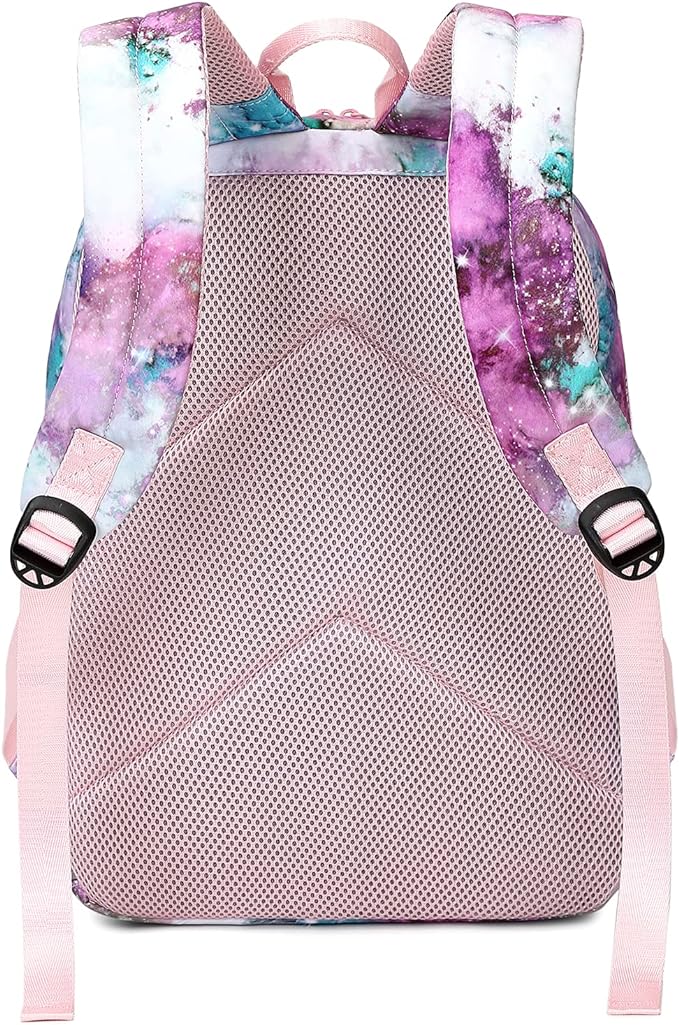 Pink and Green Tie Dye Galaxy School Bag Backpack - Sensory Zone