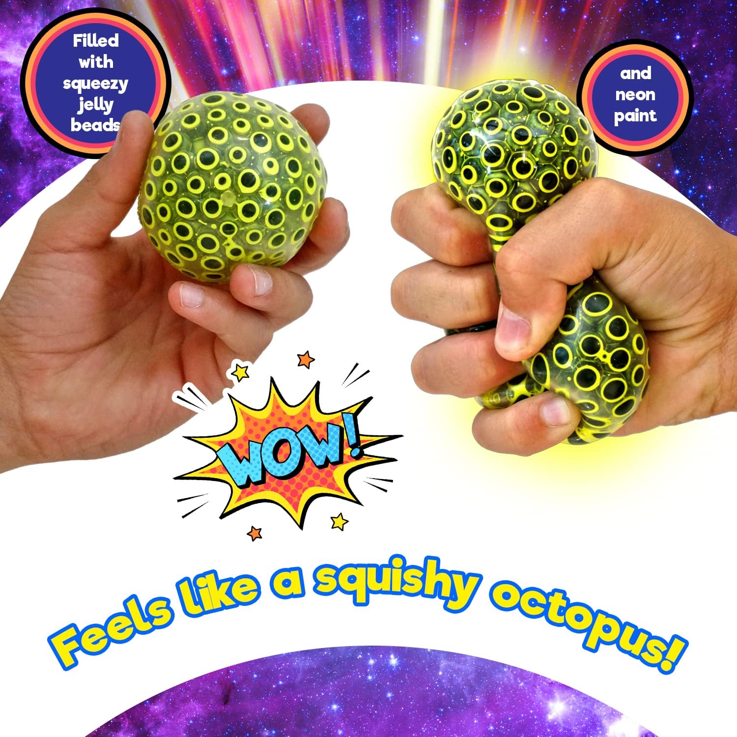 Night Sea Globbie Neon Stress Balls - Sensory Zone