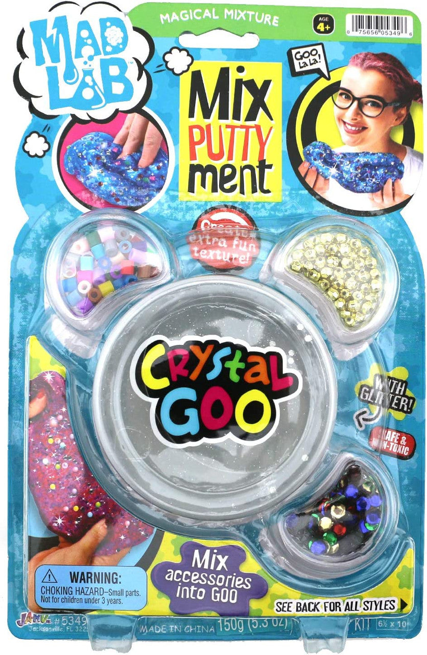 Mad Lab Mix Putty Crystal Glitter Slime Goo - Sensory Zone