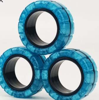 Glow in Dark Magnetic Fidget Finger Rings 3pce - Sensory Zone