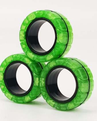 Glow in Dark Magnetic Fidget Finger Rings 3pce - Sensory Zone