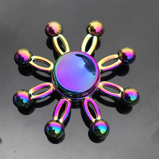 Rainbow Metal Fidget Spinner - Sensory Zone