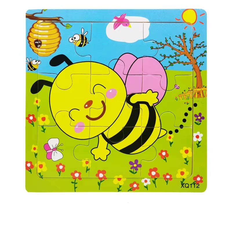 Wooden Children's Animal Jigsaw Puzzles - Sensory Zone