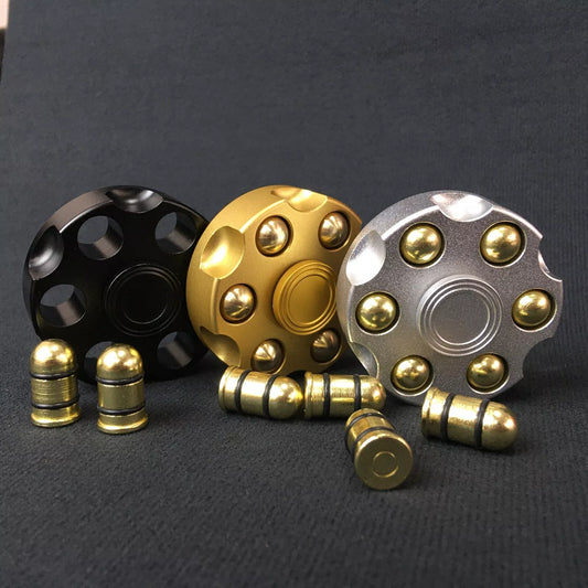 Metal Revolver Pistol Bullet Fidget Spinner