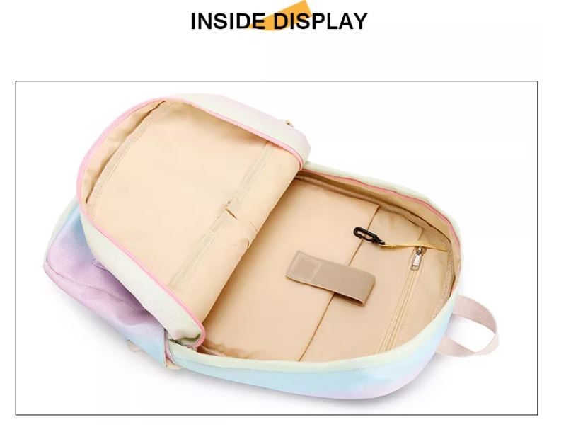 Pastel Rainbow School Bag Backpack - Sensory Zone