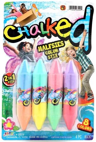 Ja-Ru Chalked Halfsies Colour Stix - Sensory Zone