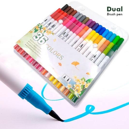 Micron Watercolor Dual Tip Colouring Art Marker Set - Sensory Zone