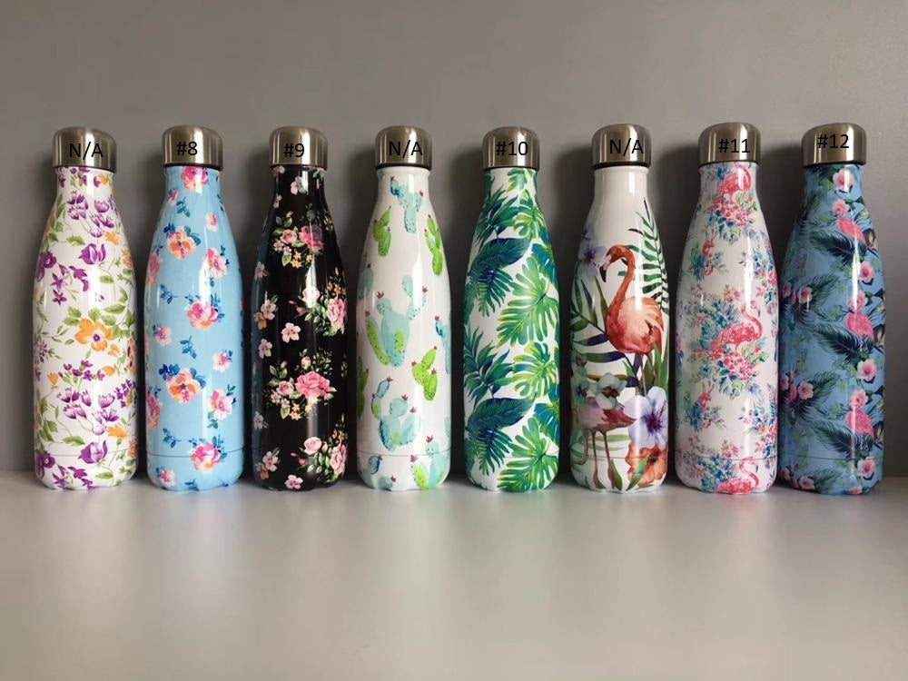 Insulated Stainless Steel Drink Bottle 500ml Floral - Sensory Zone