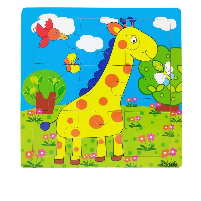 Wooden Children's Animal Jigsaw Puzzles - Sensory Zone