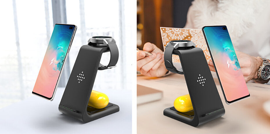 Wireless 3in1 Phone Charger Station for Samsung and iPhone's - Sensory Zone