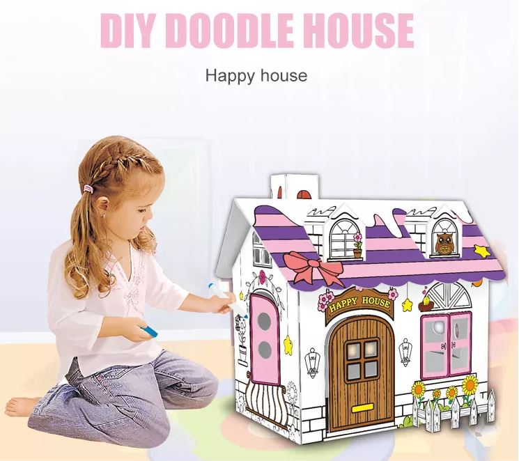 Kids DIY Cardboard House - Sensory Zone