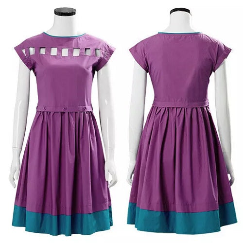 Stranger Things Nancy Wheeler Purple Dress Cosplay Costume - Sensory Zone