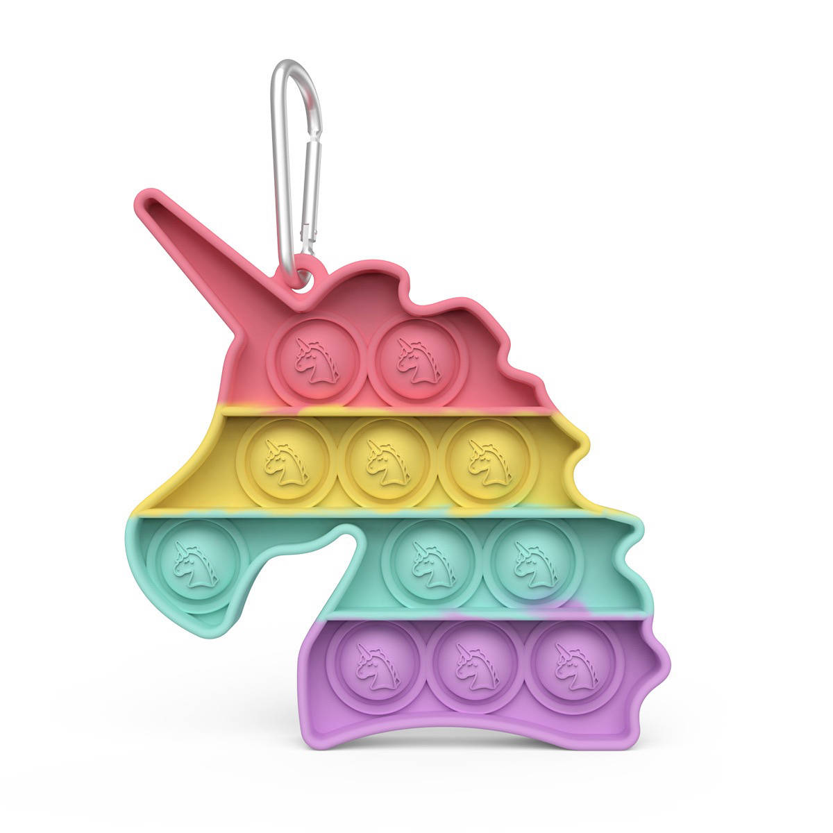 Unicorn Pop it Key Chain Key Ring - Sensory Zone