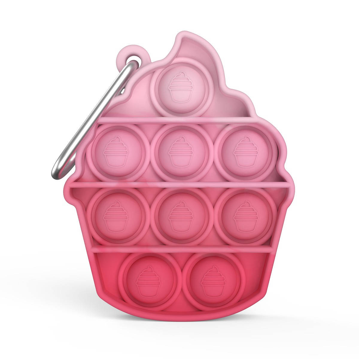 Pastel Cupcake Pop it Key Chain Key Ring - Sensory Zone