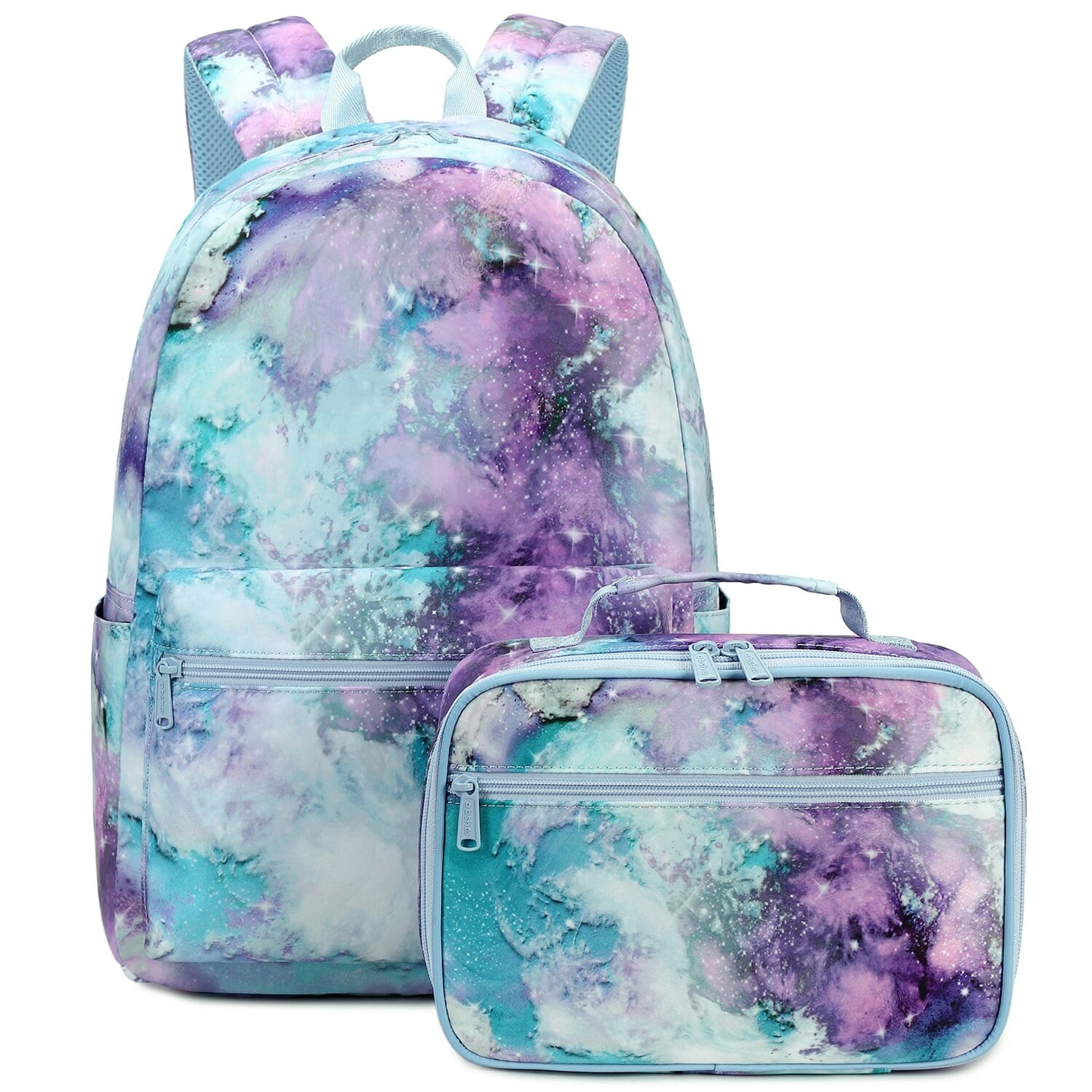 Purple & Green Tie Dye Galaxy School Bag Backpack - Sensory Zone