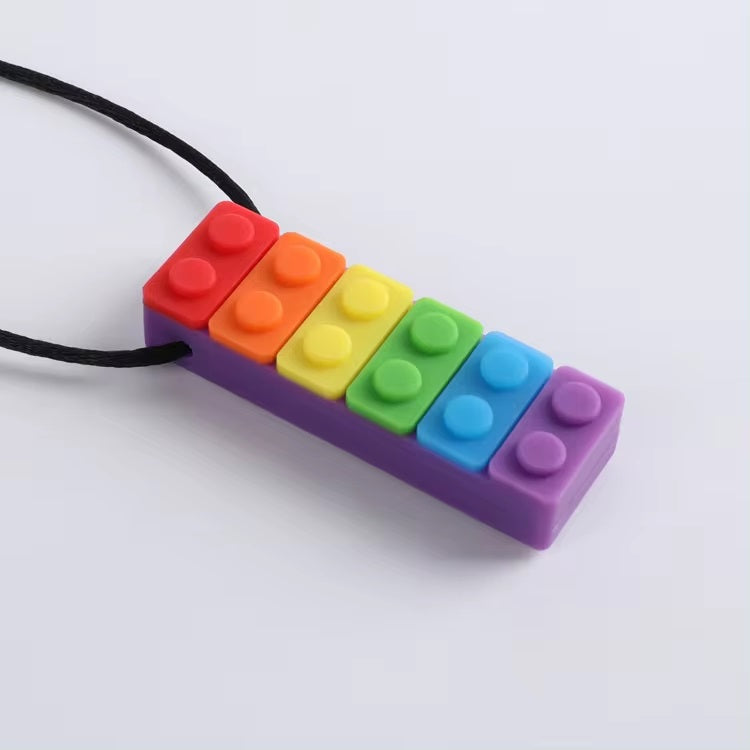 Rectangle Chew Block Sensory Necklace - Sensory Zone