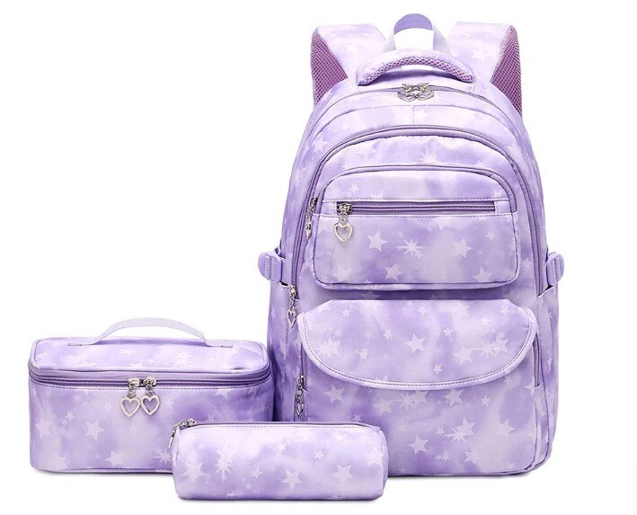 Star Print School Bag Backpack, Lunch Bag and Pencil Case Set - Sensory Zone