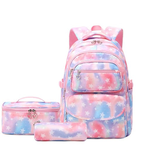 Star Print School Bag Backpack, Lunch Bag and Pencil Case Set - Sensory Zone