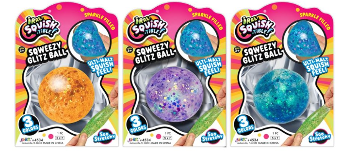 Irre Squish Tible Glitter Squeezy Ball - Sensory Zone