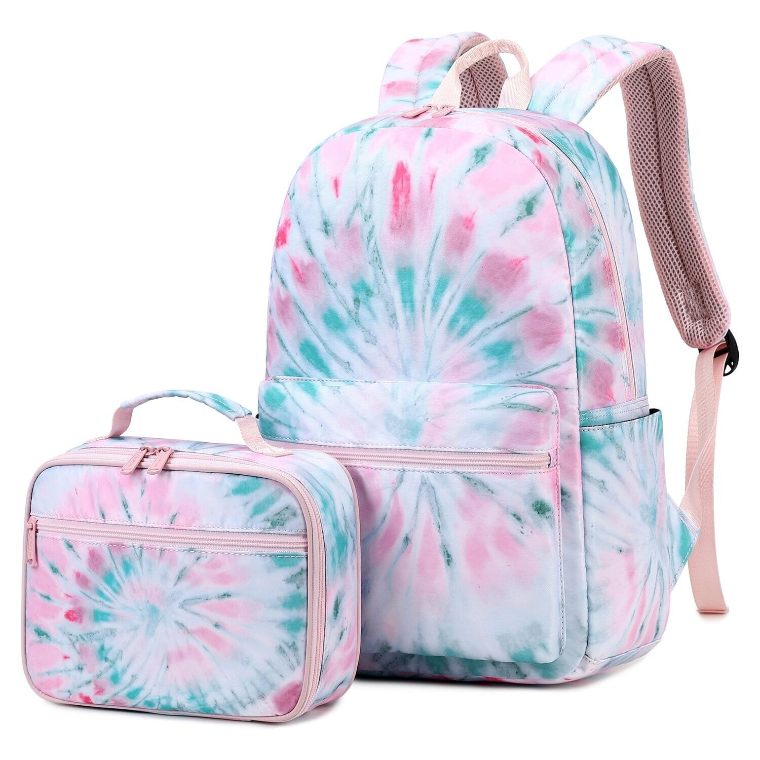 Pink Spiral Swirl Tie Dye School Bag Backpack - Sensory Zone