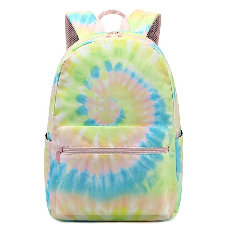 Yellow Spiral Swirl Tie Dye School Bag Backpack - Sensory Zone