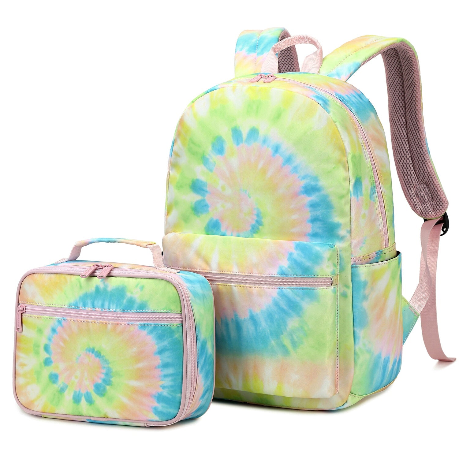 Yellow Spiral Swirl Tie Dye School Bag Backpack - Sensory Zone