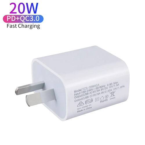 20W QC3+ PD Quick Charger USB + Type C - Sensory Zone