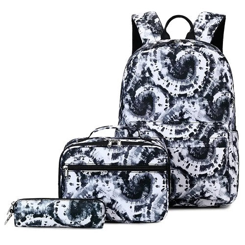 Tie Dye Kids Backpack School Lunch Bag with Pencil Case Set - Sensory Zone