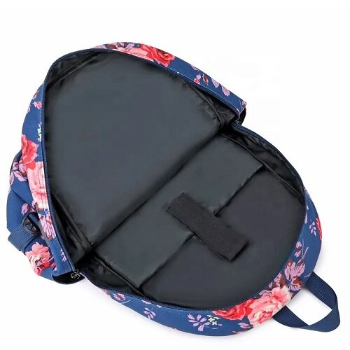 Floral Oxford Woman's Backpack / School Bag - Sensory Zone