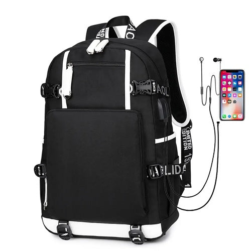 Oxford School Bag Backpack with External USB Charging Port - Sensory Zone