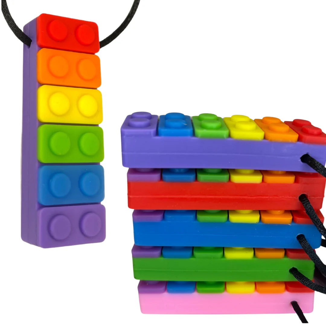 Rectangle Chew Block Sensory Necklace - Sensory Zone