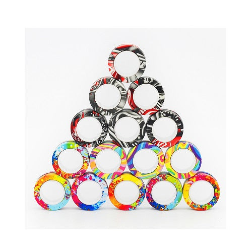 Magnetic Finger Rings Various Designs 3Pce - Sensory Zone