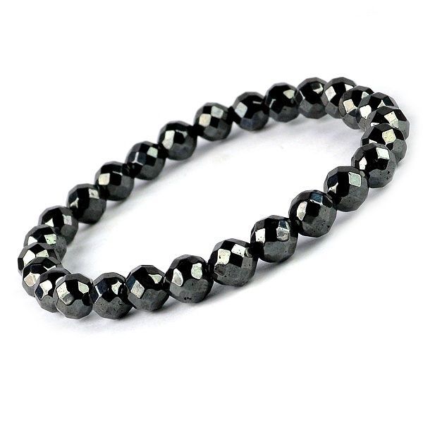 Hematite Faceted Crystal Bracelet 8mm Beads - Sensory Zone