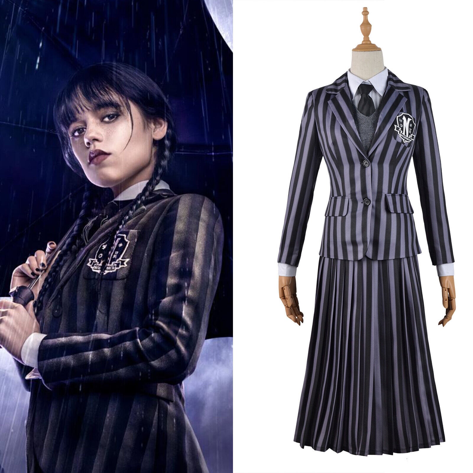 Wednesday Addams School Uniform Cosplay Costume - Sensory Zone