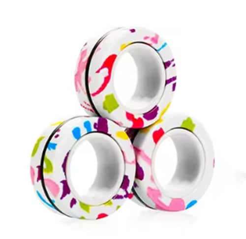 Magnetic Finger Rings Pattern Designs 3Pce - Sensory Zone